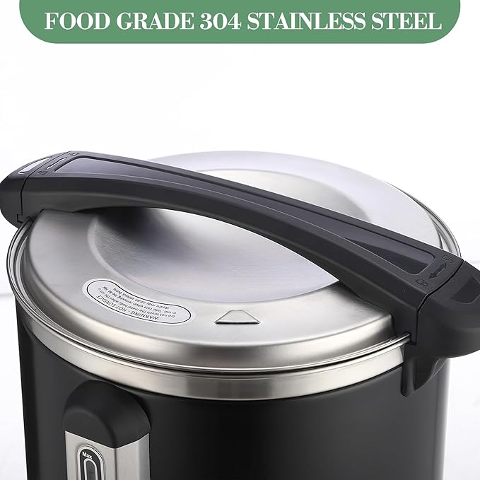100 Cups Coffee Urn Hot Water Urn,14L/3.8 Gal Large Stainless Steel Commercial Coffee Maker with Double Wall Insulation, Electric Hot Beverage Dispenser for Buffet Party Catering,Weddings