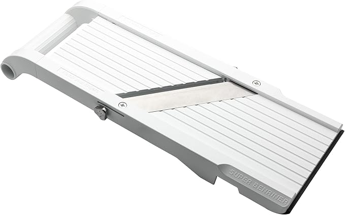 Benriner Mandoline Super Slicer, with 4 Japanese Stainless Steel Blades, BPA Free, 14.5 x 5.25-Inches, New Model
