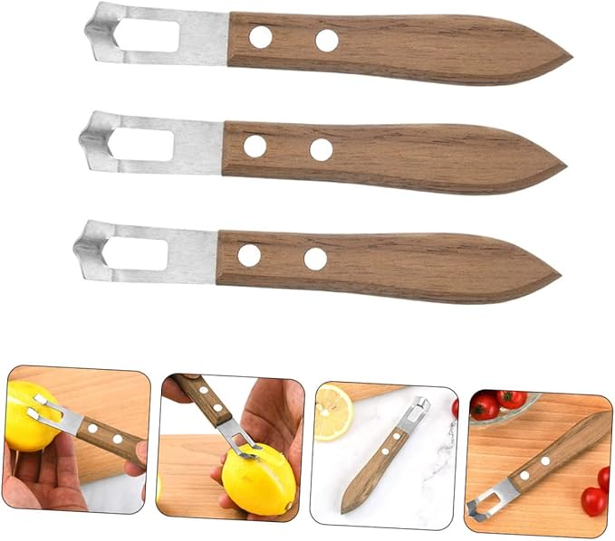 Garneck 3pcs Stainless Steel Cheese Grater Multi-function Fruit Lemon Zester Portable Cheese Accessory Easy to Use Style