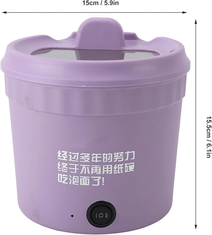 Electric Pot, 1.2L 450W Stick Proof Even Heating Portable Multifunctional Small Rapid Noodle Cooker Ramen Cooker Mini Crock Pot with Removable Power Cord for Cooking Pasta Egg