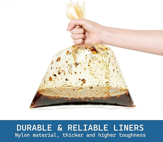 WOKUWOKU Slow Cooker Liners, 13“ x 21” 40 Cooking Bags, Large Disposable Pot Liners, Fits 3QT to 8QT Slow Cooker Cooking Plates, Multi-Purpose Liner Plastic Bags, BPA Free (2 Pack)