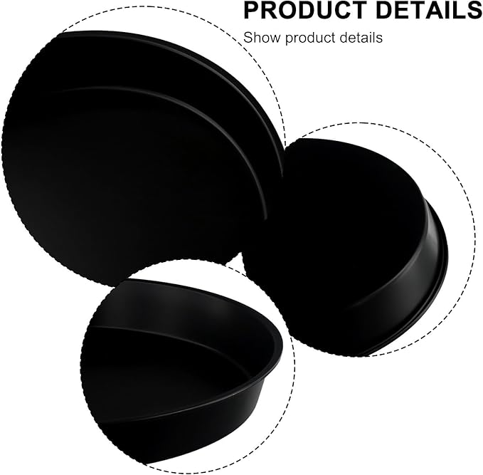 12 Inch Carbon Steel Pizza Pan Round Microwave Oven Baking Tray Non-Stick Cooking Dish For Home Kitchen