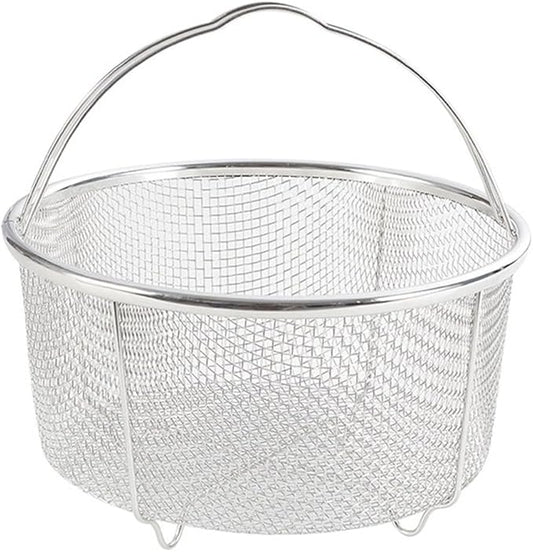 Cabilock Portable Stainless Steel Frying Basket with Handle 10 Inch Kitchen Draining Colander for Deep Frying French Fries Vegetables and Food Straining