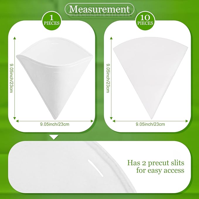 11 Pieces Maple Syrup Filter Set Maple Syrup Reusable Synthetic and Pre Filters Cone for Sap Collection Non Woven Cooking Oil Grease Strainer for Hotels Restaurants Cafe Food Trucks Kitchens