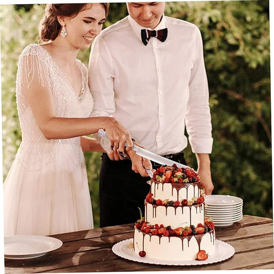BEAHING Wedding Cake Knife Server Set, Mr and Mrs Crystal Handle Cutter for Anniversary Engagement