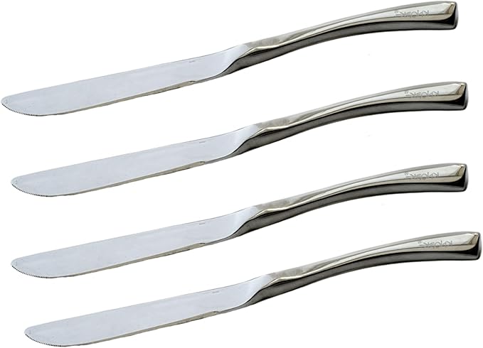 Chrome Curve Dinner Knife 4 Piece Set