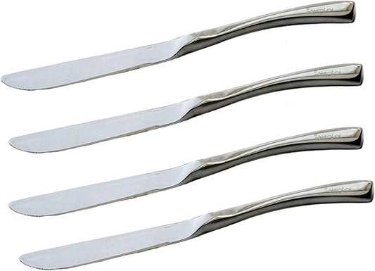Chrome Curve Dinner Knife 4 Piece Set