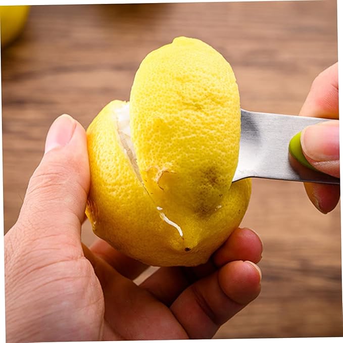 2pcs Stainless Steel Lemon Peel Grater Tool Multi-functional Citrus Squeezer for Efficient Fruit Peeling for Garnishing and Cocktail Preparation Selection