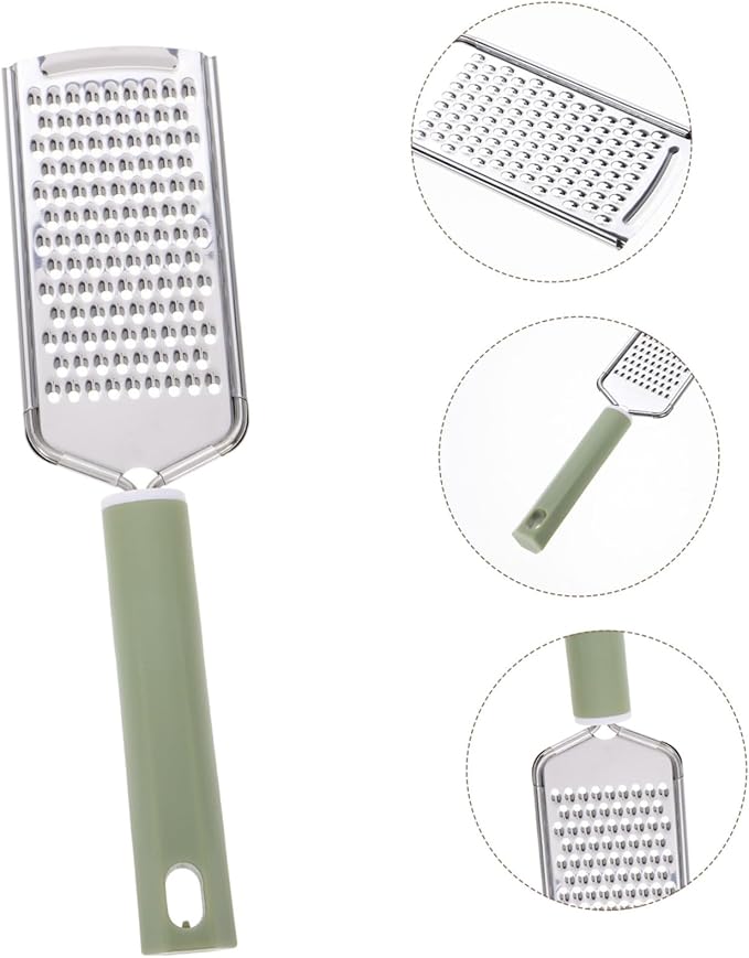 Alipis Stainless Steel Garlic Zester with Ergonomic Handle Multifunctional Grater for Garlic Ginger Cheese More Easy to Clean Kitchen Tool for Home Cooking