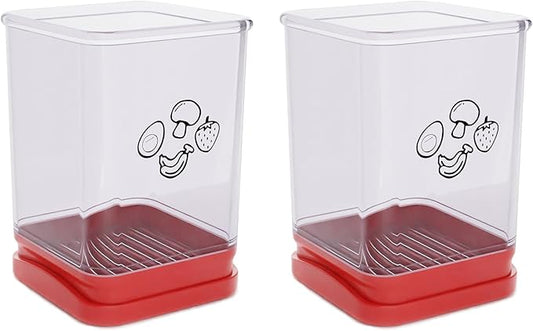 2 PCS Tewodila Fruit Slicer Cup, Speed Cutter for Strawberry Banana Grape Egg, Stainless Steel Vegetable Cutting Kitchen Gadget, Kitchen Portable Slicing Tool
