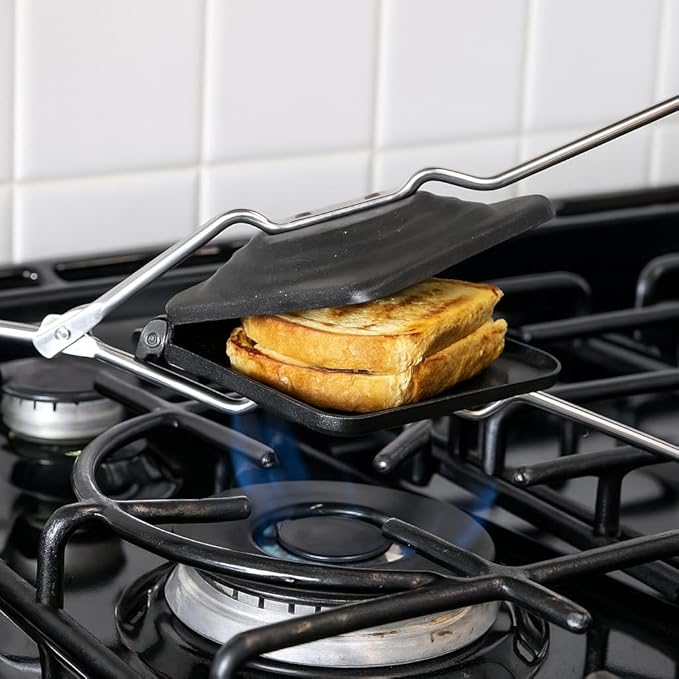 Sandwich Toaster Maker Non Stick Plates Gas Stove top Toasted Sandwich Snack Maker Toaster Grill Sandwich Maker