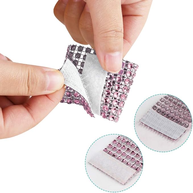 Accmor 50pcs Napkin Rings, Pink Napkin Rings Buckles for Table Decorations, Wedding, Dinner, Party, DIY Decoration
