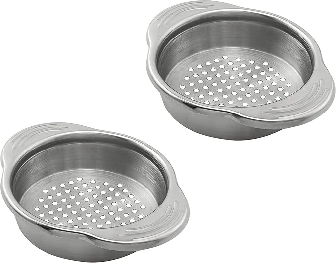 Can Strainer XGNG 2pcs Stainless Steel Food Can Strainer Vegetable and Fruit Can Strainer, Best for Canned Tuna Versatile