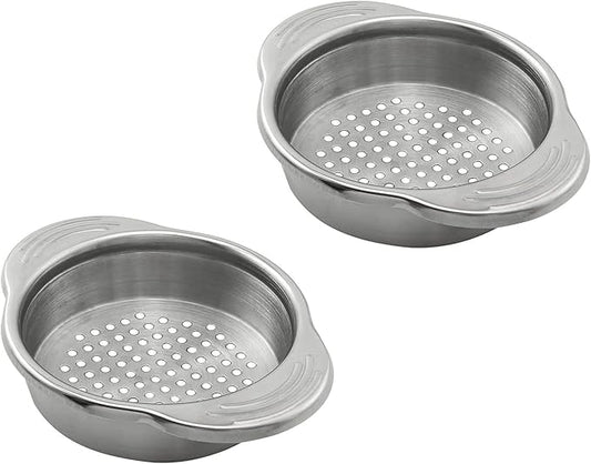 Can Strainer XGNG 2pcs Stainless Steel Food Can Strainer Vegetable and Fruit Can Strainer, Best for Canned Tuna Versatile