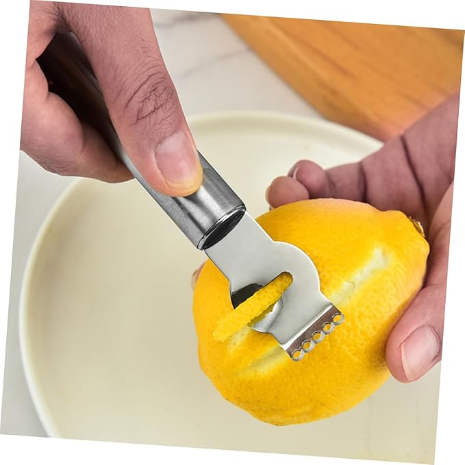 Healifty 3pcs Stainless Steel Fruit Peeler Multifunctional Lemon Zester Slicer with Ergonomic Handle for Easy Labor Saving Kitchen Use and Quick Cleaning