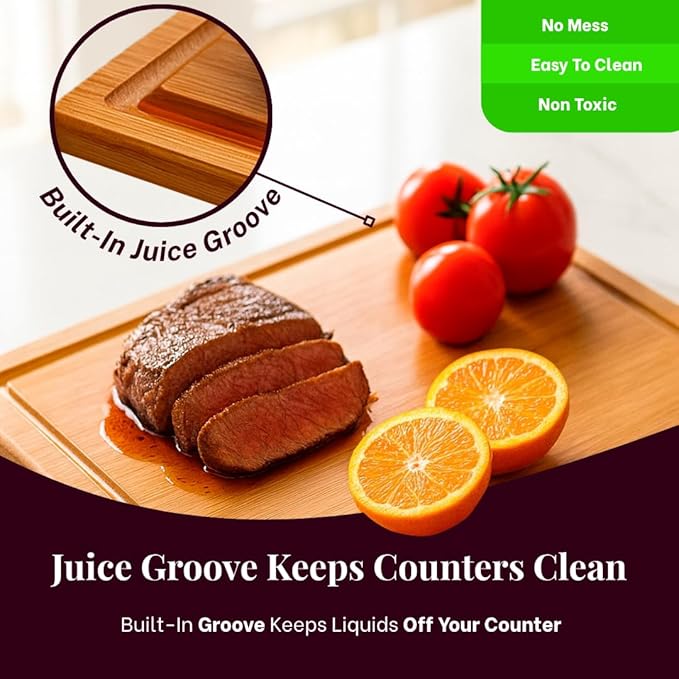 WONAMU Small Bamboo Cutting Board – Lightweight, Durable, And Non Toxic, Perfect For Charcuterie, Serving Snacks, And Everyday Kitchen Use – Eco-Friendly Kitchen Essential And Versatile Wooden Tray