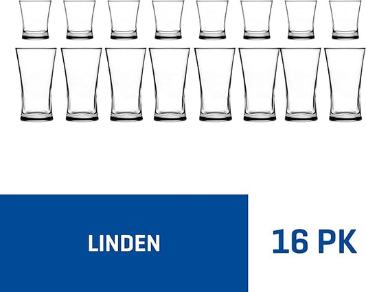 Anchor Hocking Linden Drinking Glasses (16-Pieces, dishwasher safe)