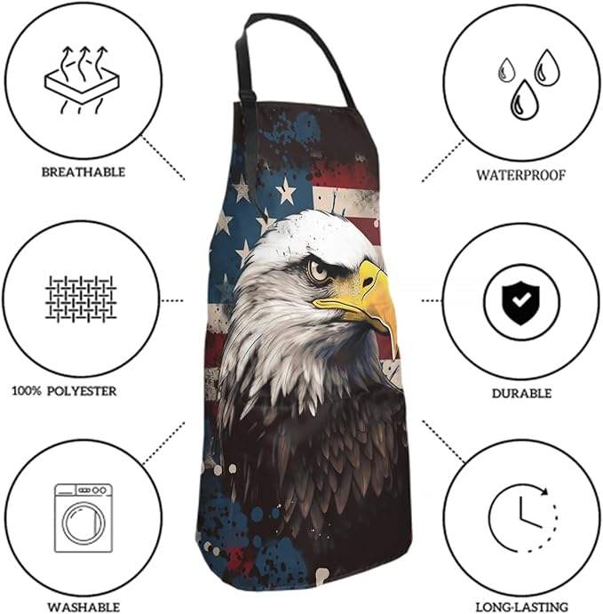 Apron with Pockets Aprons for Women Men Kitchen Chef Apron for Cooking Gardening Server Waitress Painting