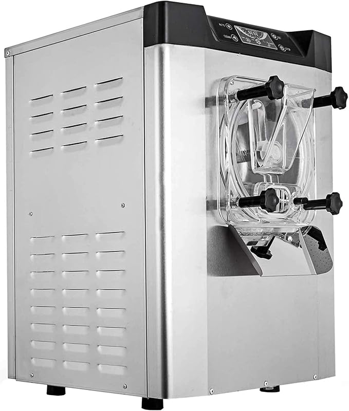 VEVOR Commercial Ice Cream Machine 1400W 20/5.3 Gph Hard Serve Ice Cream Maker with LED Display Screen Auto Shut-Off Timer One Flavors Perfect for Restaurants Snack bar Supermarkets