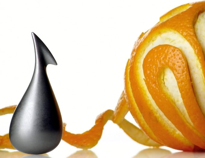 Alessi Apostrophe GCH02 - Design Orange Peeler Accessory, Stainless Steel, Matte