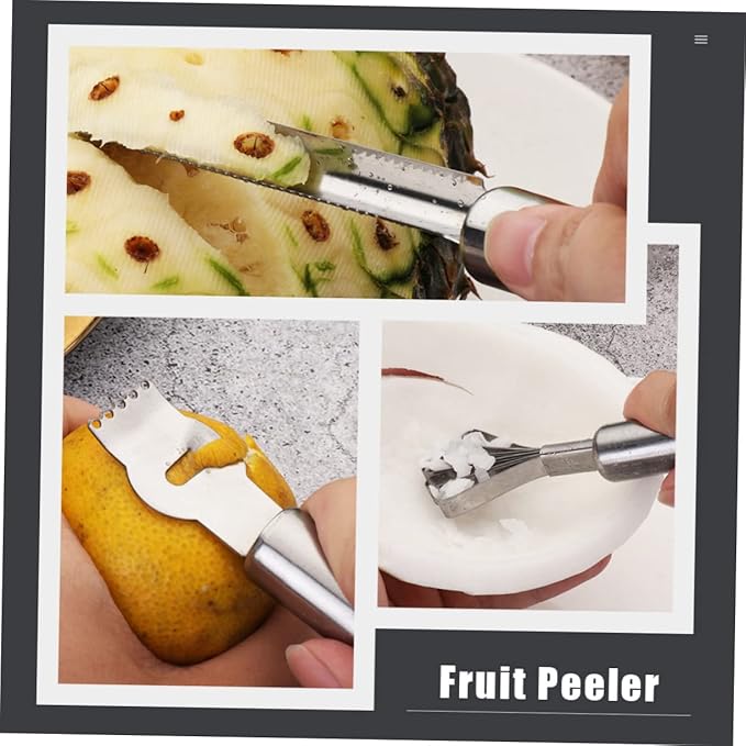 3 Pcs Stainless Steel Kitchen Grater Manual Lemon Pineapple Coconut Zester Food Grating Tools for Easy Use Cleaning Double Sided Design