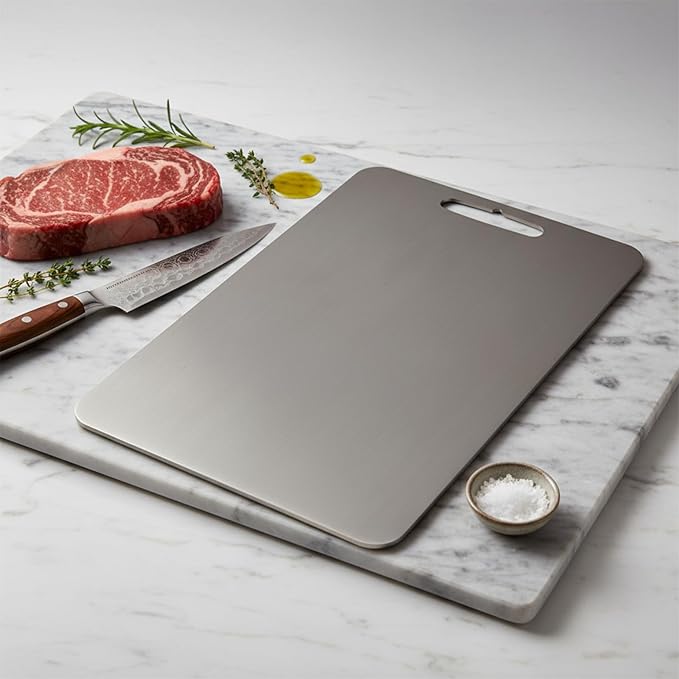 Titanium Cutting Boards for Kitchen,Individual Sizes,Easy to clean, Double Sided Food-Safe Chopping Board for Meat, Vegetable, Fruit (11.4x7.9inches)