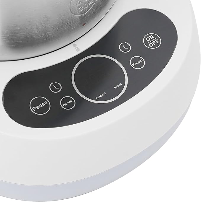5L Electric Dough Maker with Ferment Function, 230W Dough Mixer with 304 Stainless Steel Bowl for Bread, Pizza, Pasta, 3 Mixing Modes, Timer, US Plug (Blue & White)