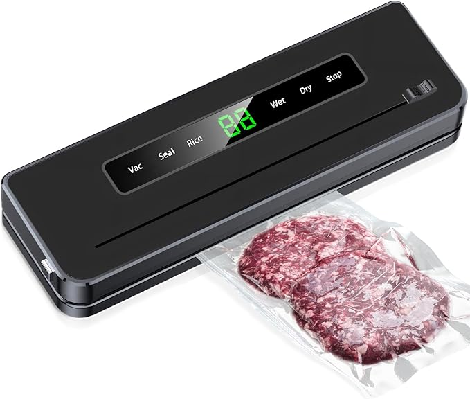 Food Vacuum Sealer Machine with Cutter Automatic and Manual Sealer Dry Moist Food Modes vacuum sealer