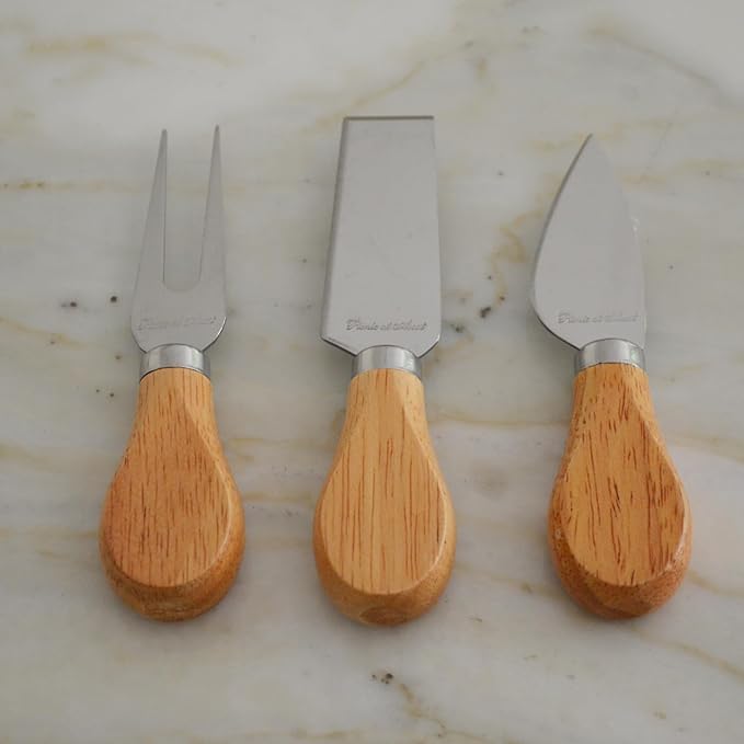 Picnic at Ascot Patented Bamboo Cheese/Charcuterie Board with Cheese Knife Set - Stores as a Compact Wedge - Opens to 18" Diameter - Designed & Quality Checked in USA