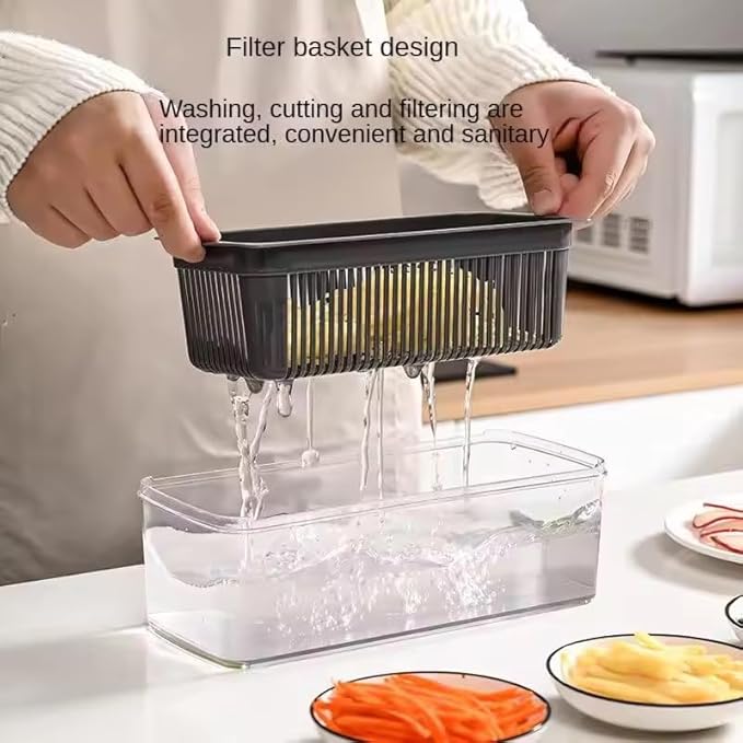 16-in-1 Vegetable Chopper Pro with Container & Lid - Onion Dicer, Food Processor, Salad Chopper - BPA-Free Kitchen Gadget for Easy Meal Prep