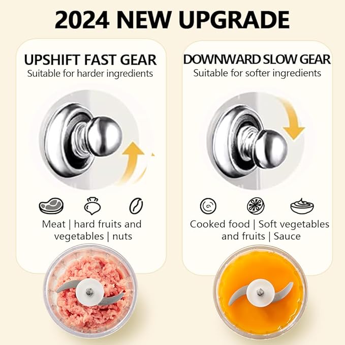 Plodon Baby Food Maker Mini Cute and Small Food Processor Puree Blender Grinder Chopper 1.2 Cup Glass Bowl with 6 Blade Electric (Spaceman-White)