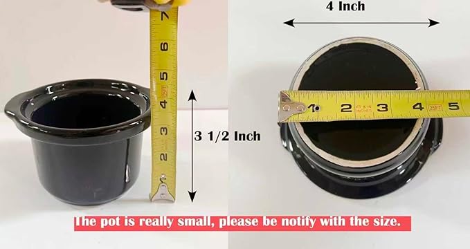 Mini Slow Cooker 0.65qt(20oz) warmer, fondue pot set,chocolate melting pot (stainless steel)… (red)