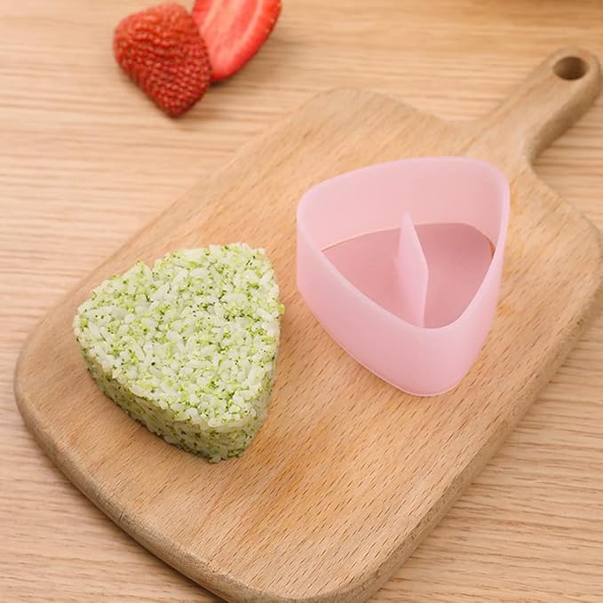 Onigiri Mold, 2 Pack Rice Mold Musubi Maker Kit & 1 Pack White Rice Paddle, Musubi Maker Press for Japanese Home DIY Kid Lunch Bento