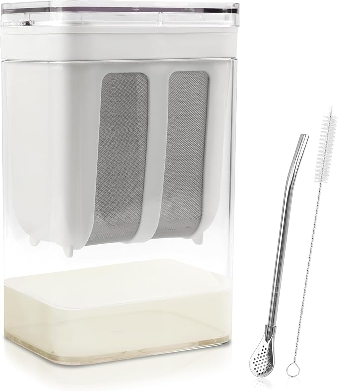 Greek Yogurt Strainer - 1.16 Quart Ultra Fine Mesh Filter (White)