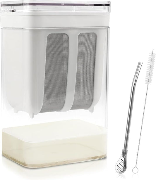 Greek Yogurt Strainer - 1.16 Quart Ultra Fine Mesh Filter (White)