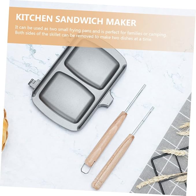 Double Sided Frying Pan Sandwich Fry Pan Stovetop Press Breakfast Sandwich Maker