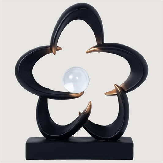 Abstract Sculpture Art Home Decor Accents Modern Decorative Objects for Living Room Shelf Coffee Table TV Stand Cabinet Office Decor Accents (Black A)