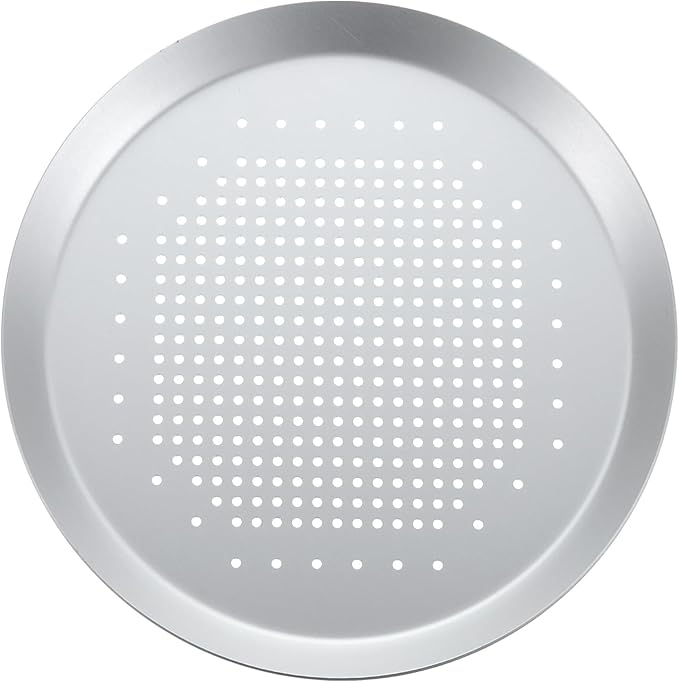 uxcell Pizza Screen, 8.3" Restaurant-Grade Aluminum Round Pizza Baking Screen with Holes Seamless for Pizza Party Kitchen Restaurant Cooking, Silver Tone