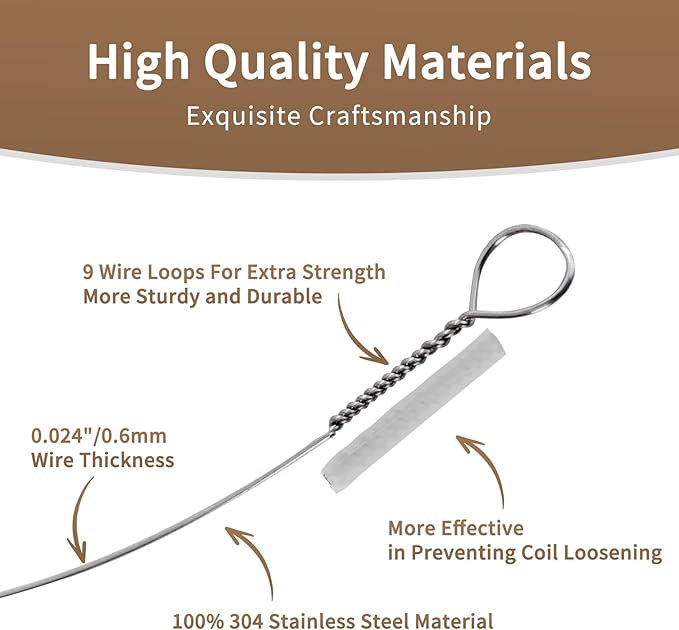 Stainless Steel Cheese Slicer Wires 18" Long, for Soft and Hard Cheese, Butter, Soap(3 Cutting Replacement Wires Only 18" Long)