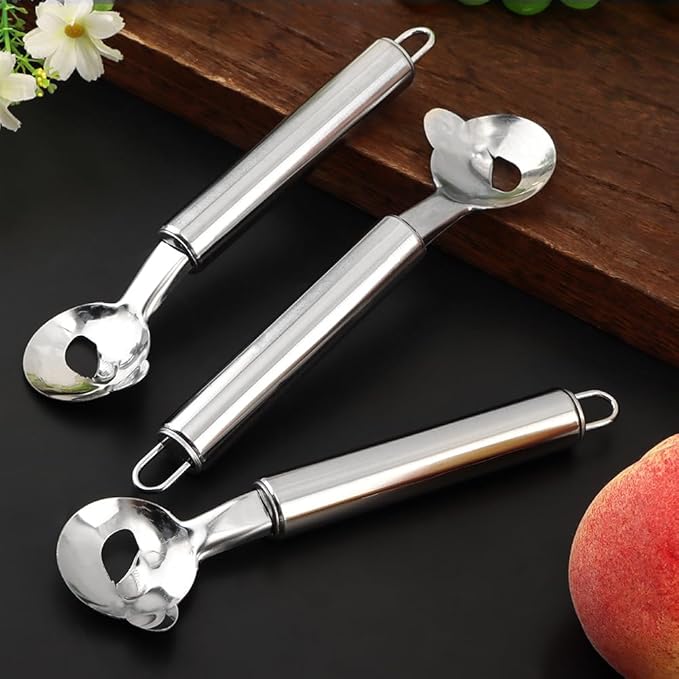 3Pcs Cactus Peeler Tool Stainless Steel Cuchara Pelador de Nopales Chinese Knife Sliced Noodle Tool for Kitchen Cooking Noodle