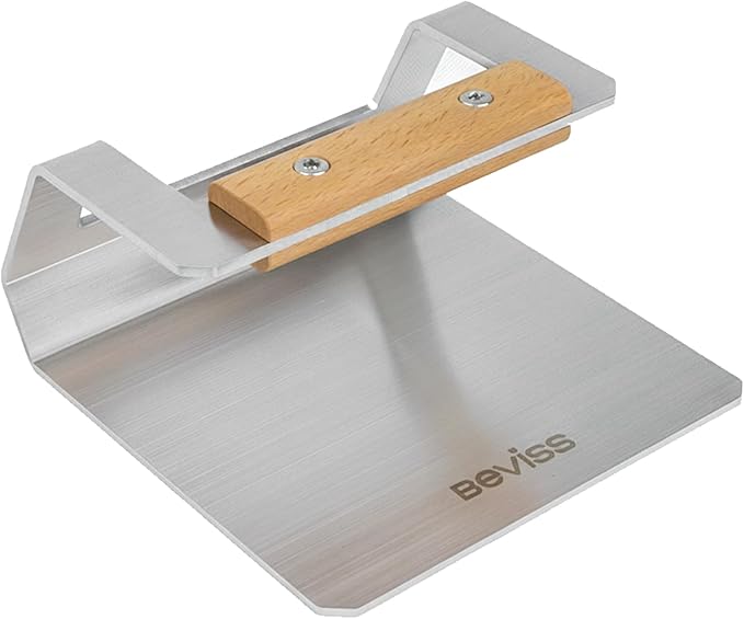 6.3" Smash Burger Press, 18/8 Stainless Steel Hamburger Press, 2.3 lbs Heavy-Duty Griddle Press for Smashburger, Bacon, Ground Beef, Meat, Sausage