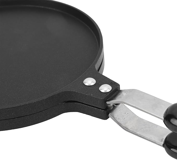 Waffle Cone Maker, Egg Roll Press Pan, Stick Proof Aluminum Stove Top Tortilla Press with Handle for Kitchen, 6.8Inch (Glossy Style)