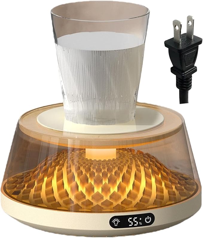 Coffee Mug Warmer, Mug Warmer, Multiple Face Drink Heating Pad Permanent Construction 4 Customizable Warmth Preferences for Hot Beverages Maintenance Cup Warming Base with Safe Features
