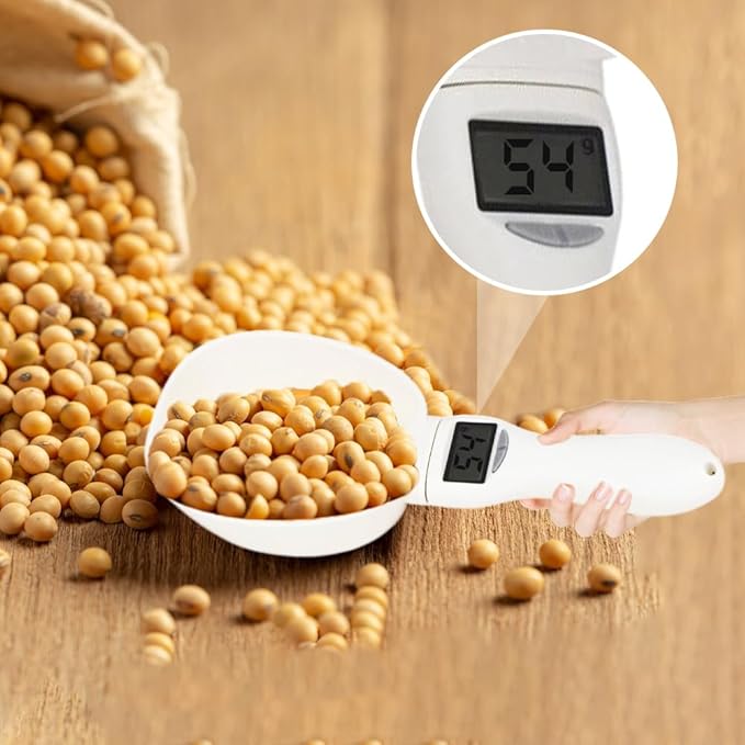 Digital Measuring Spoon, 2026 New Digital Food Measuring Scoop Scale 800g / 0.1g High Precision with LCD Screen, Household Weighing Scoop for Kitchen (2Pcs)