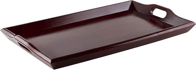 G.E.T. RST-2516-M 25" x 16" Hardwood Room Service Tray-Mahogany, 25 Inches x 16 Inches