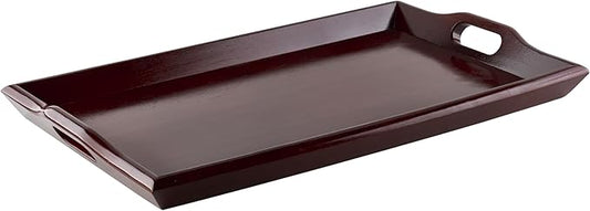 G.E.T. RST-2516-M 25" x 16" Hardwood Room Service Tray-Mahogany, 25 Inches x 16 Inches