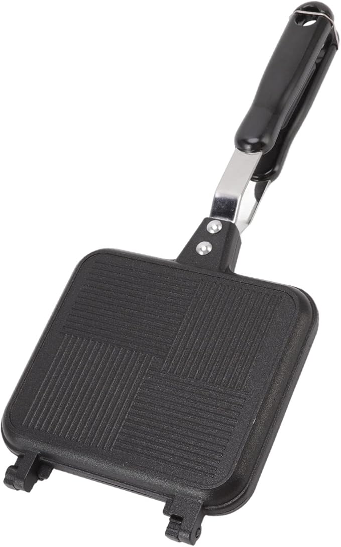 Sandwich Maker, Aluminum Sandwich Maker Pan for Stovetop Sandwich and Panini Maker Pan Non stick Grilled Cheese Maker with Long Handle Waffle Maker for Home Kitchen