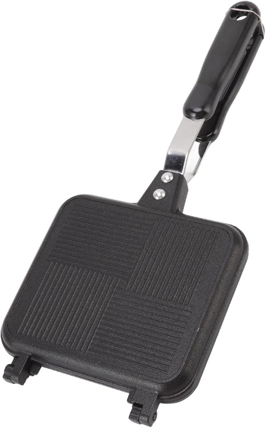 Sandwich Maker, Aluminum Sandwich Maker Pan for Stovetop Sandwich and Panini Maker Pan Non stick Grilled Cheese Maker with Long Handle Waffle Maker for Home Kitchen