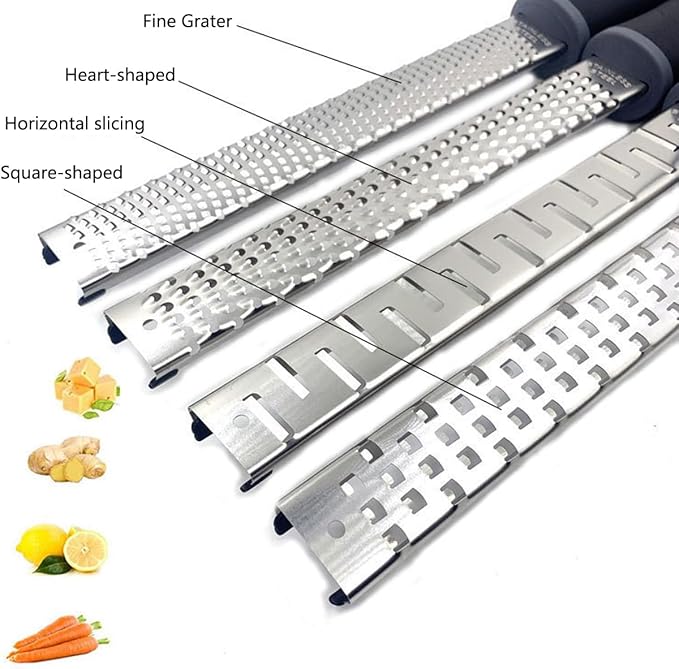 Lemon Zester Cheese Grater 304 Grade Zester for Citrus Chocolate Parmesan Vegetables (Heart-shaped)