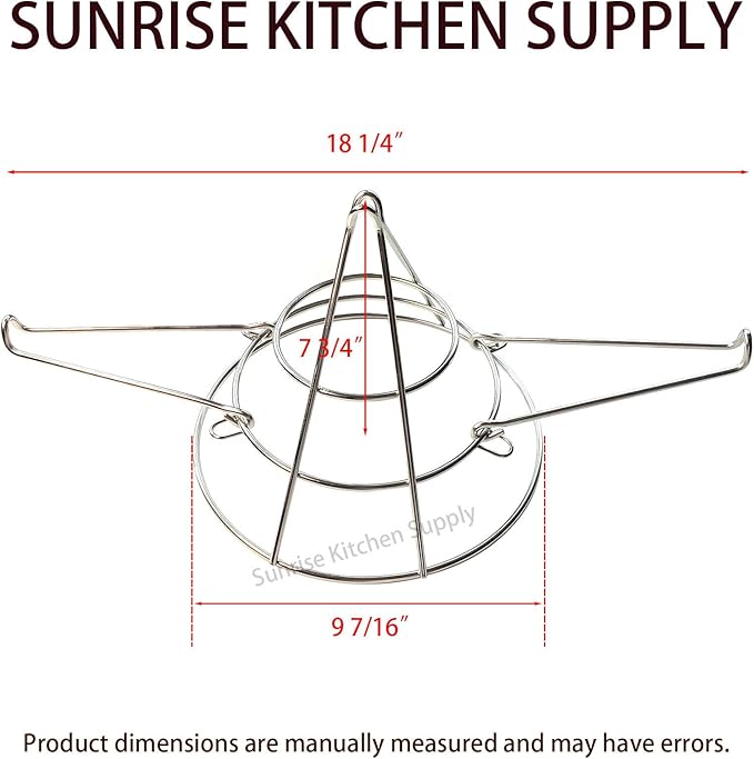 SUNRISE Stainless Steel Cone Filter Holder (Fits 10" Paper Cone)